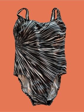 Longitude Graphic Black & White One-Piece Swimsuit